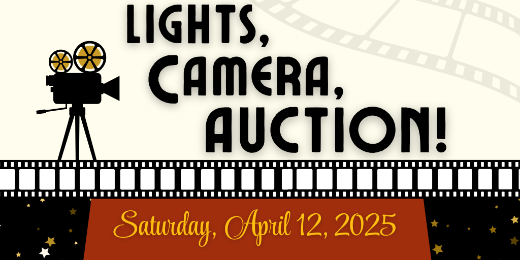 Lights, Camera, Auction Event graphic